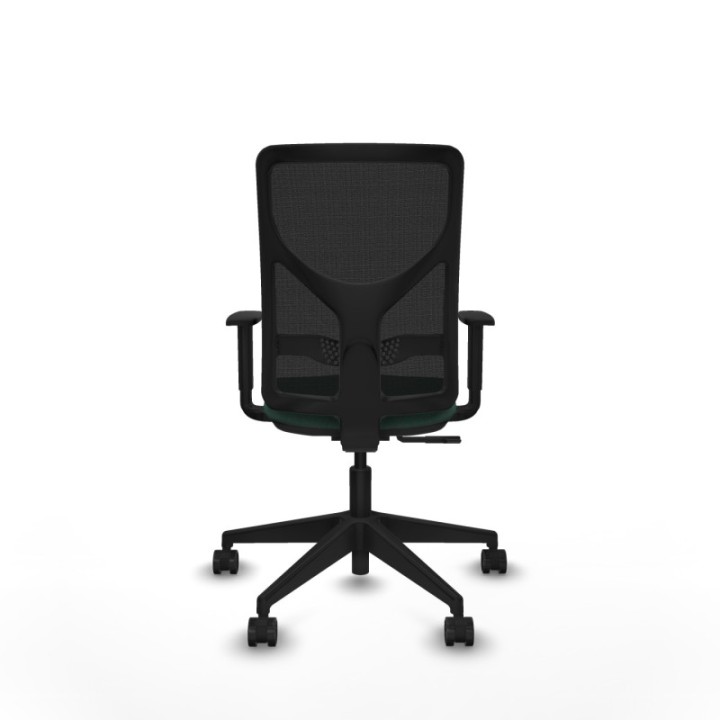 Motilla sincro malla negra bali verde botella brazos 1D base piramidal  ruedas 65mm nailon