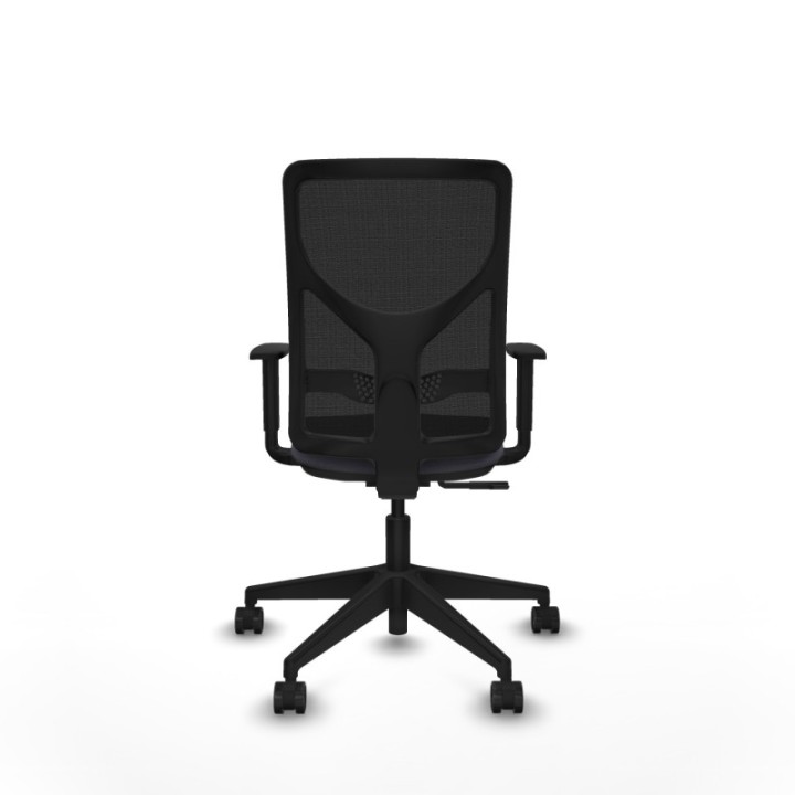 Motilla sincro malla negra bali gris oscuro brazos 1D base piramidal  ruedas 65mm nailon