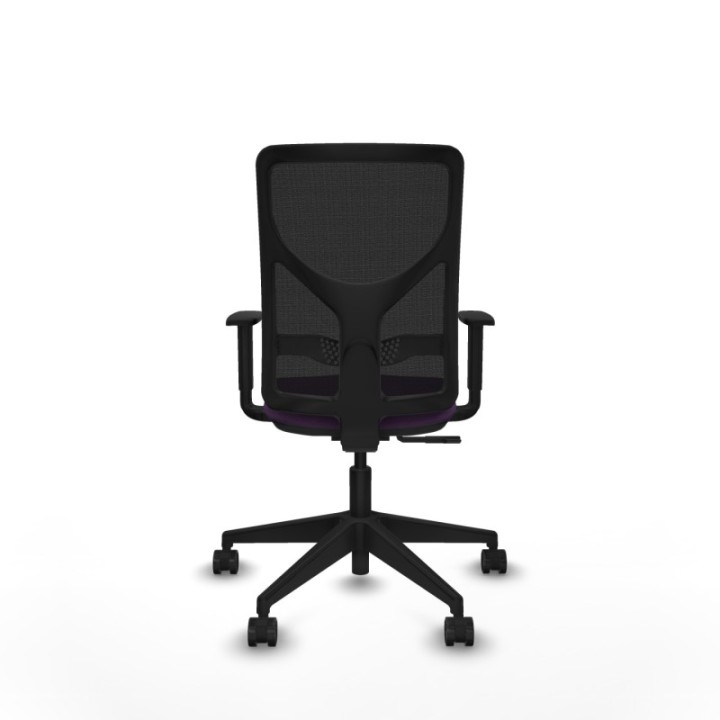 Motilla sincro malla negra bali morado brazos 1D base piramidal  ruedas 65mm nailon