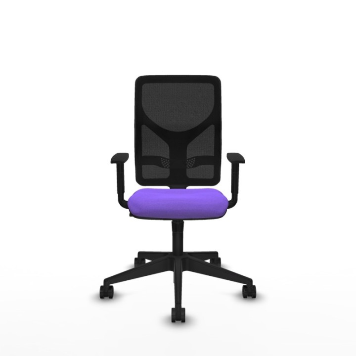 Motilla sincro malla negra bali lila brazos 1D base piramidal  ruedas 65mm nailon