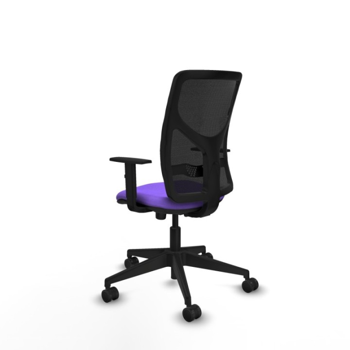 Motilla sincro malla negra bali lila brazos 1D base piramidal  ruedas 65mm nailon