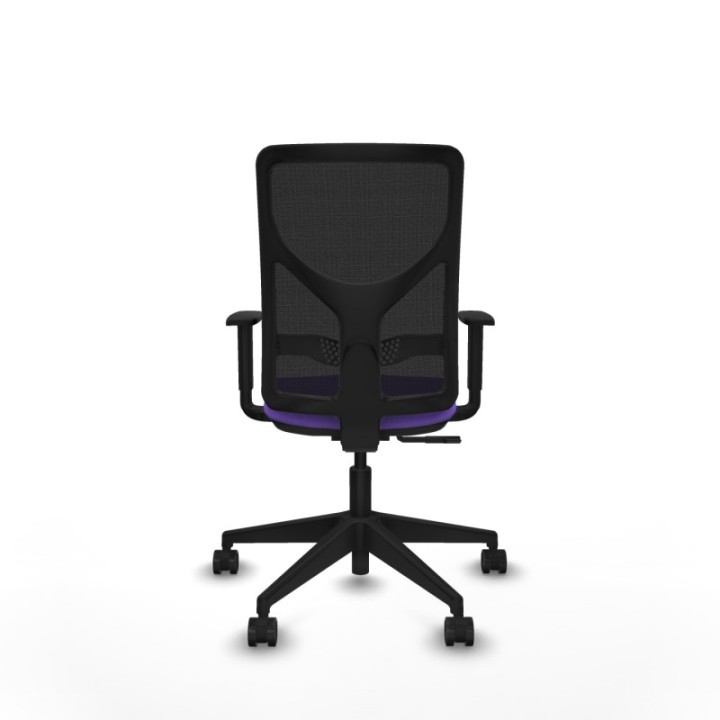 Motilla sincro malla negra bali lila brazos 1D base piramidal  ruedas 65mm nailon