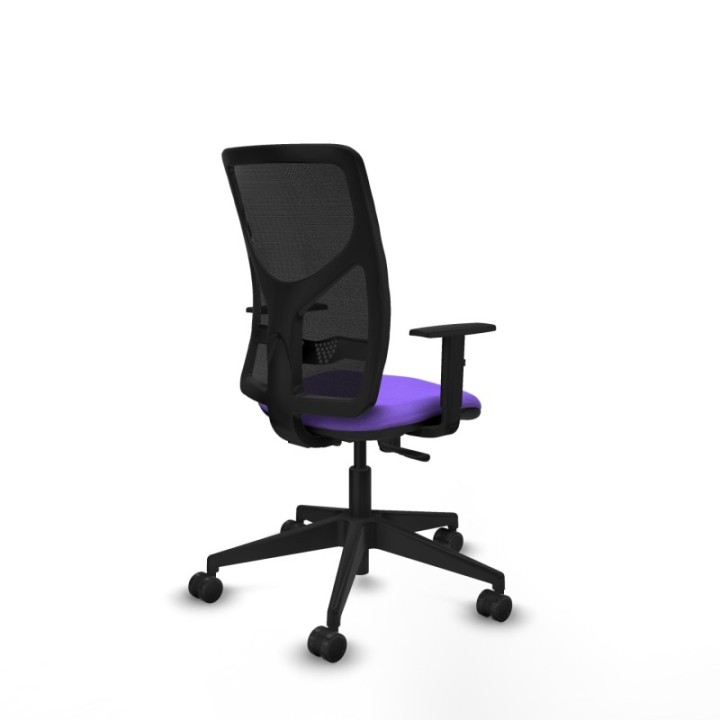 Motilla sincro malla negra bali lila brazos 1D base piramidal  ruedas 65mm nailon