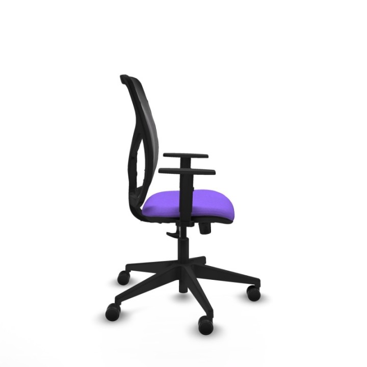 Motilla sincro malla negra bali lila brazos 1D base piramidal  ruedas 65mm nailon