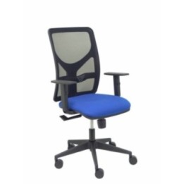 Silla Motilla malla negra asiento bali azul brazo regulable