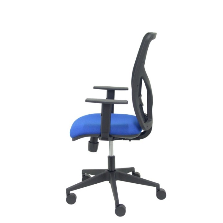 Silla Motilla malla negra asiento bali azul brazo regulable