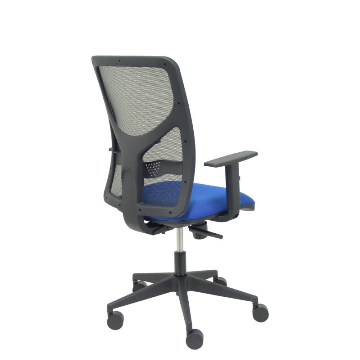 Silla Motilla malla negra asiento bali azul brazo regulable