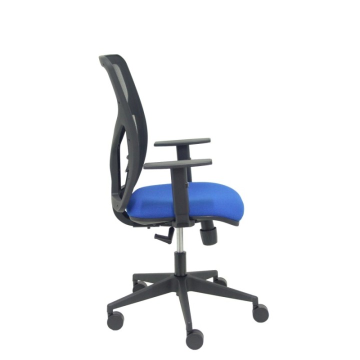 Silla Motilla malla negra asiento bali azul brazo regulable