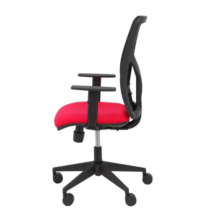 Silla Motilla malla negra asiento bali rojo brazo regulable