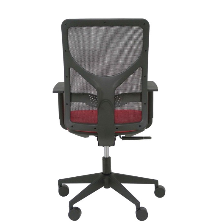 Silla Motilla malla negra asiento bali rojo brazo regulable
