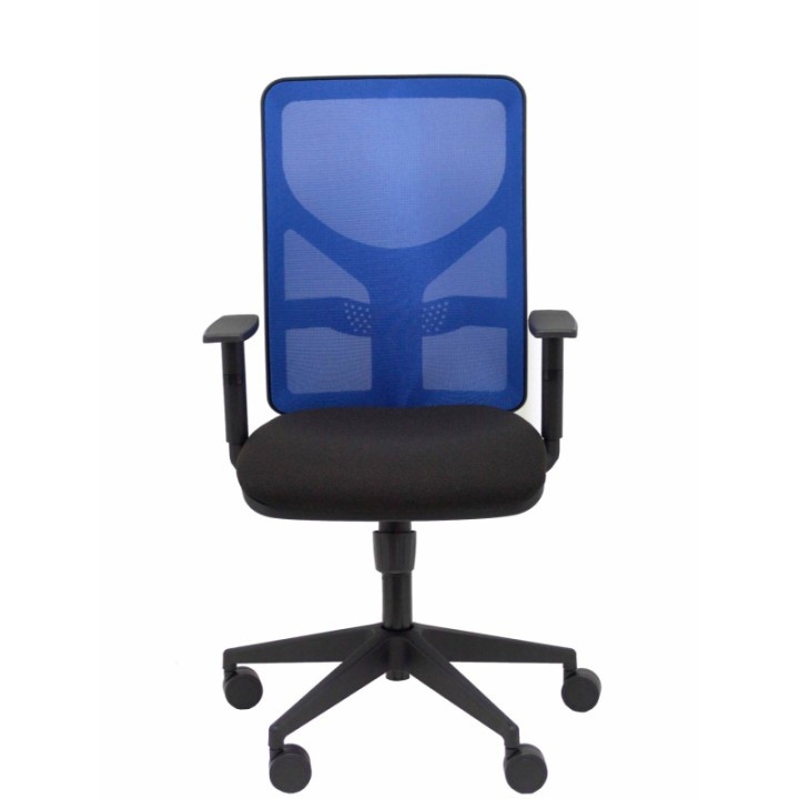 Silla Motilla malla azul asiento bali negro brazo regulable