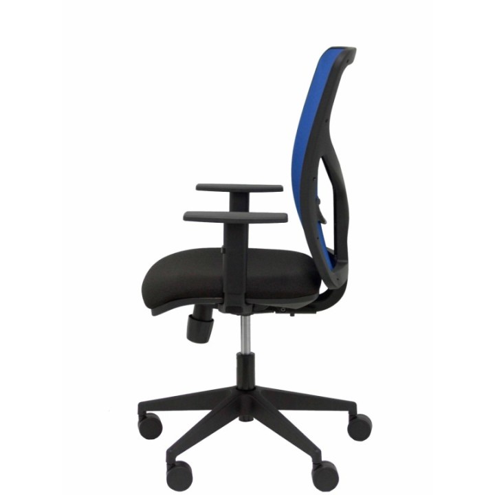 Silla Motilla malla azul asiento bali negro brazo regulable