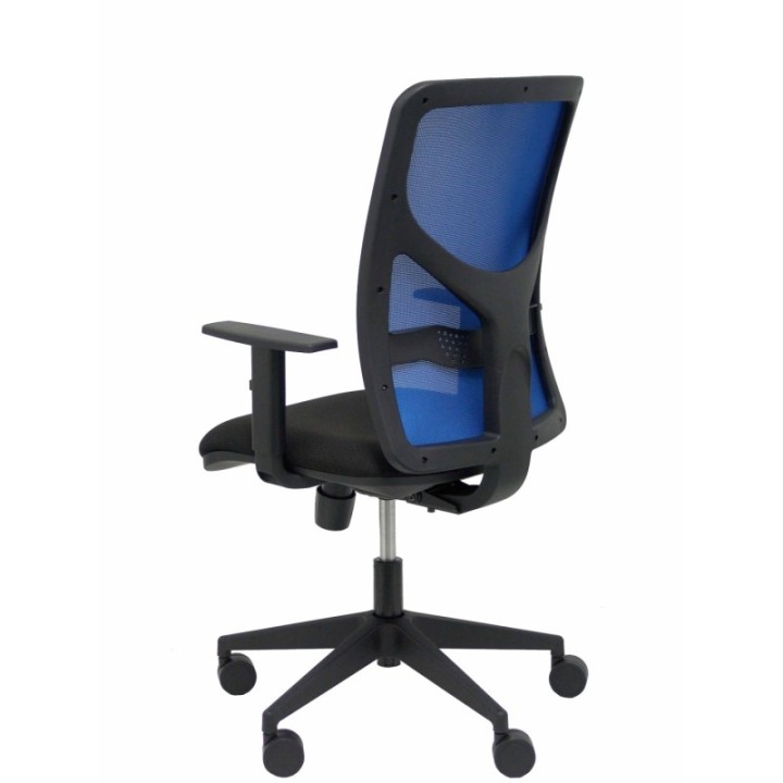 Silla Motilla malla azul asiento bali negro brazo regulable