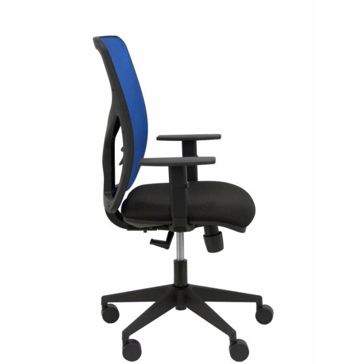 Silla Motilla malla azul asiento bali negro brazo regulable