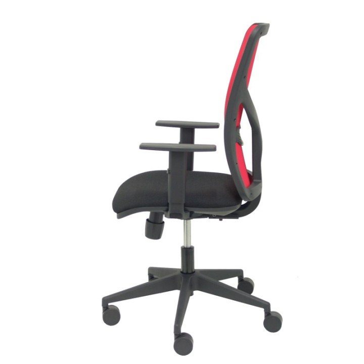 Silla Motilla malla roja asiento bali negro brazo regulable