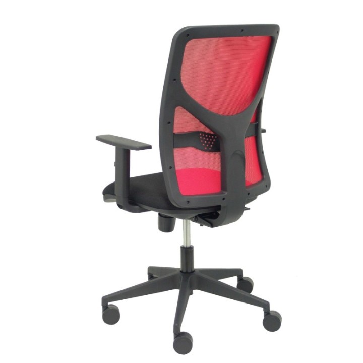 Silla Motilla malla roja asiento bali negro brazo regulable