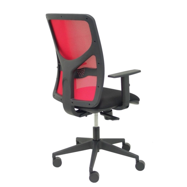 Silla Motilla malla roja asiento bali negro brazo regulable