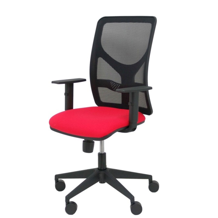 Silla Motilla sincro malla negra asiento bali turquesa brazos regulables