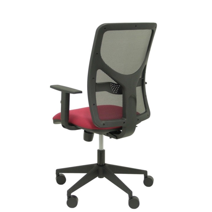 Silla Motilla malla negra asiento bali granate brazo regulable