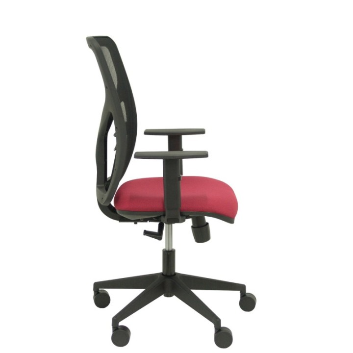 Silla Motilla malla negra asiento bali granate brazo regulable