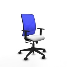 Motilla traslack malla azul bali blanco brazos 1D base piramidal  ruedas 65mm nailon