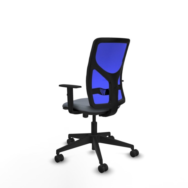 Motilla traslack malla azul bali gris brazos 1D base piramidal  ruedas 65mm nailon