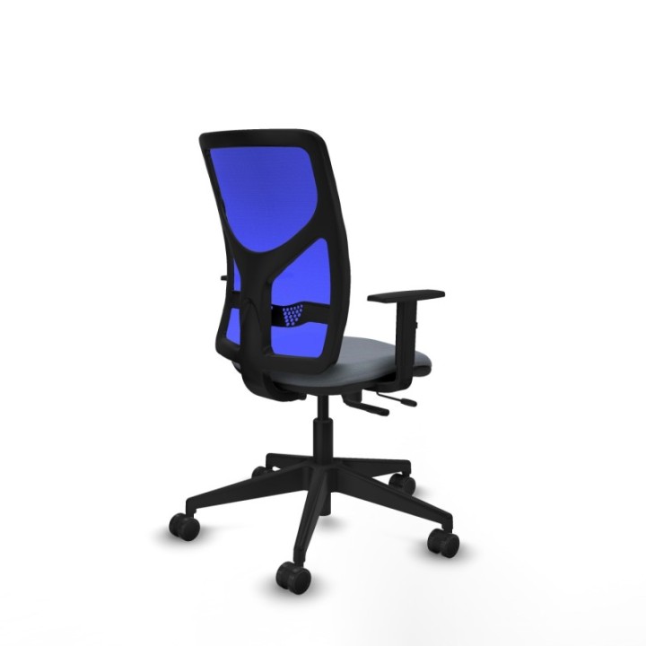 Motilla traslack malla azul bali gris brazos 1D base piramidal  ruedas 65mm nailon