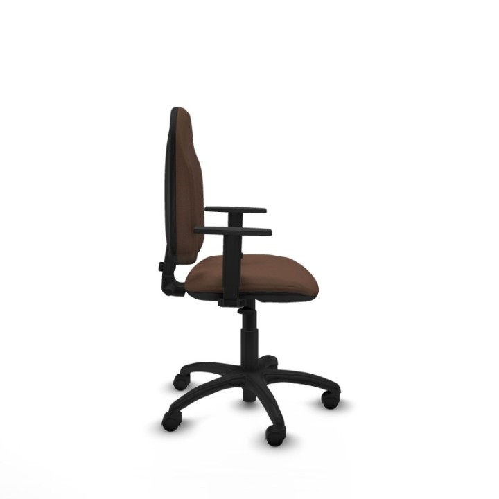 Algarra CP bali marrón oscuro brazos 1D base poliamida ruedas nailon 50mm