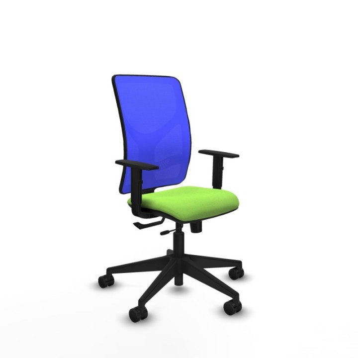 Motilla traslack malla azul bali pistacho brazos 1D base piramidal  ruedas 65mm nailon