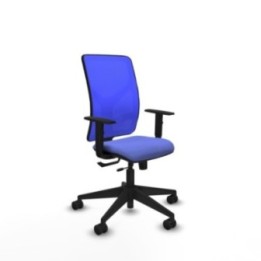 Motilla traslack malla azul bali azul claro brazos 1D base piramidal  ruedas 65mm nailon