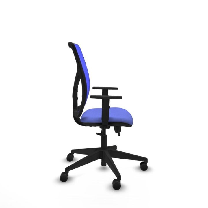 Motilla traslack malla azul bali azul claro brazos 1D base piramidal  ruedas 65mm nailon