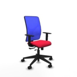 Motilla traslack malla azul bali rojo brazos 1D base piramidal  ruedas 65mm nailon