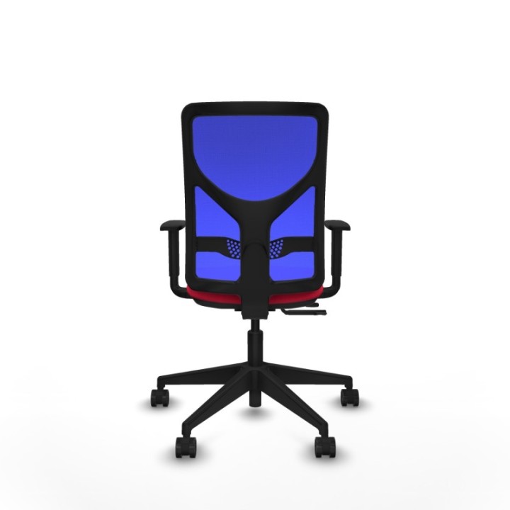 Motilla traslack malla azul bali rojo brazos 1D base piramidal  ruedas 65mm nailon