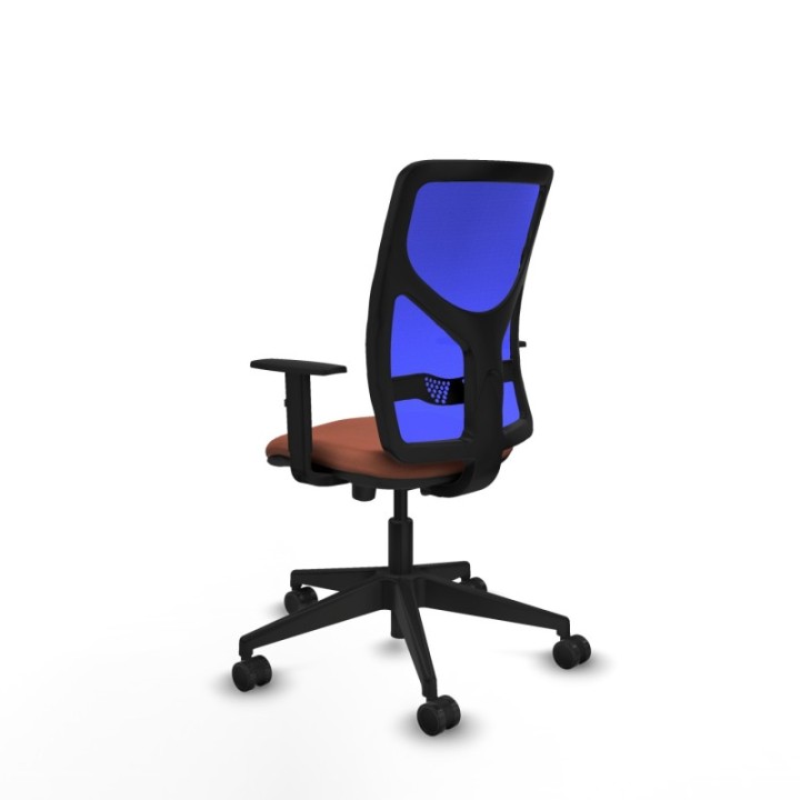 Motilla traslack malla azul bali marrón brazos 1D base piramidal  ruedas 65mm nailon