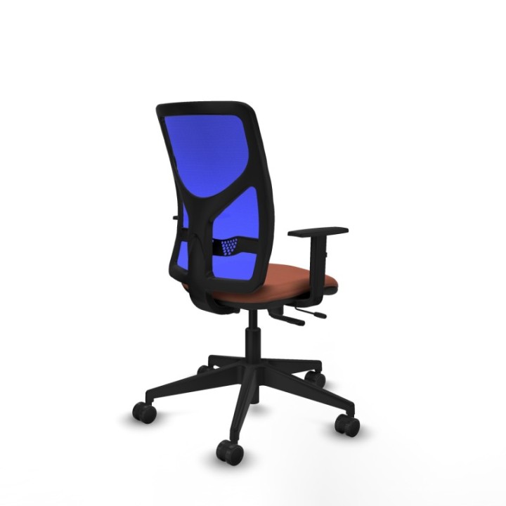 Motilla traslack malla azul bali marrón brazos 1D base piramidal  ruedas 65mm nailon