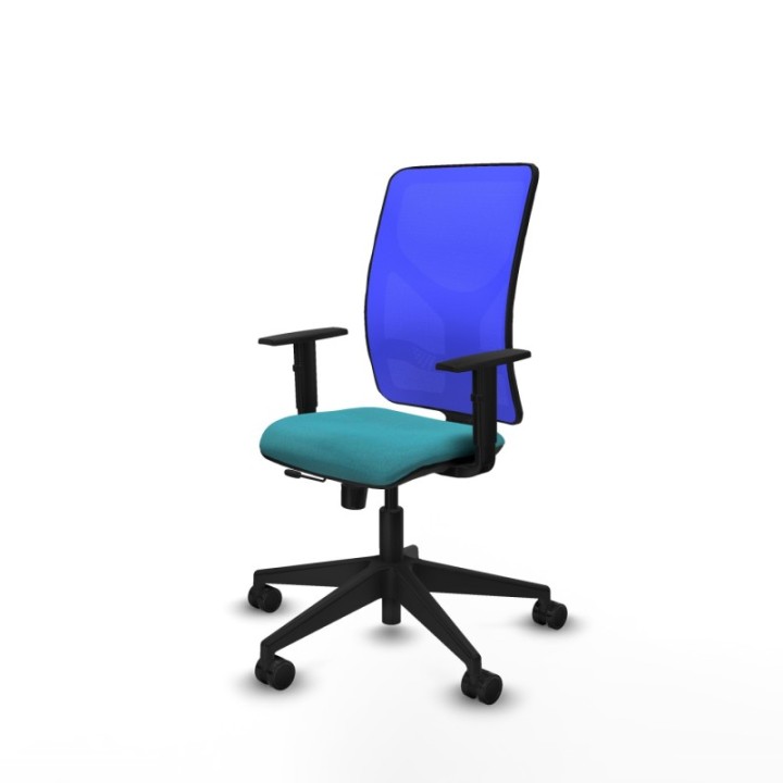 Motilla traslack malla azul bali turquesa brazos 1D base piramidal  ruedas 65mm nailon