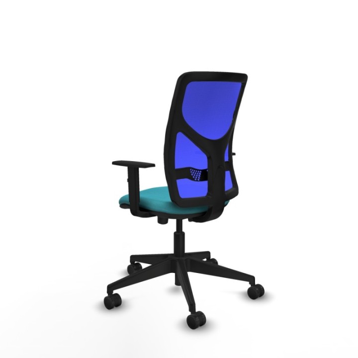 Motilla traslack malla azul bali turquesa brazos 1D base piramidal  ruedas 65mm nailon