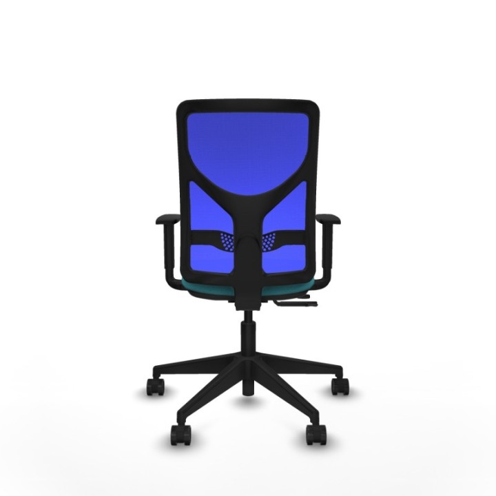 Motilla traslack malla azul bali turquesa brazos 1D base piramidal  ruedas 65mm nailon