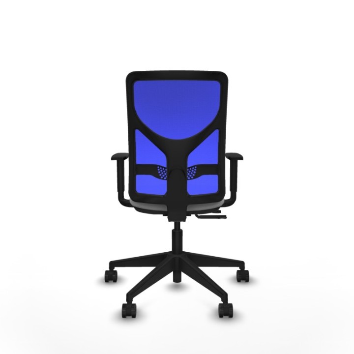 Motilla traslack malla azul bali gris claro brazos 1D base piramidal  ruedas 65mm nailon