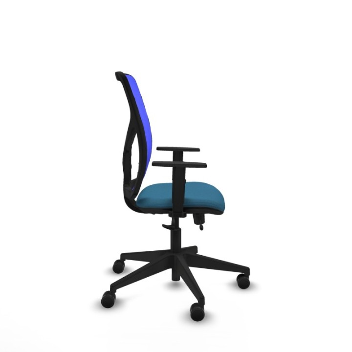 Motilla traslack malla azul bali verde petroleo brazos 1D base piramidal  ruedas 65mm nailon