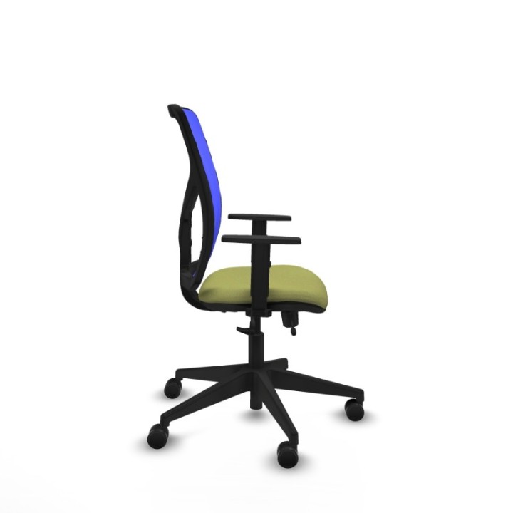 Motilla traslack malla azul bali verde oliva brazos 1D base piramidal  ruedas 65mm nailon