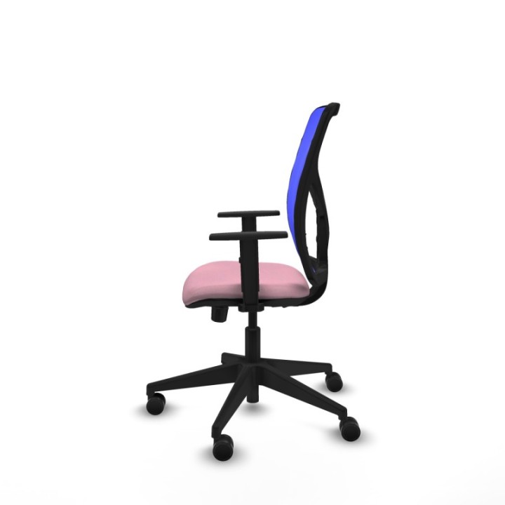 Motilla traslack malla azul bali rosa brazos 1D base piramidal  ruedas 65mm nailon