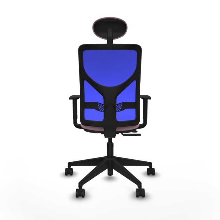 Motilla traslack malla azul bali rosa brazos 1D base piramidal cabecero fijo ruedas 65mm nailon