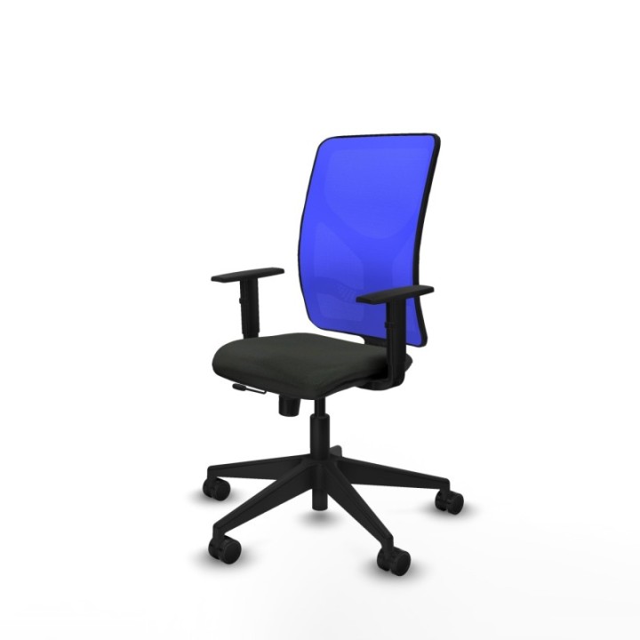 Motilla traslack malla azul bali negro brazos 1D base piramidal  ruedas 65mm nailon