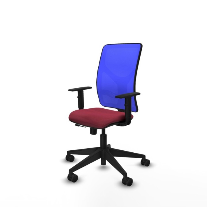 Motilla traslack malla azul bali granate brazos 1D base piramidal  ruedas 65mm nailon