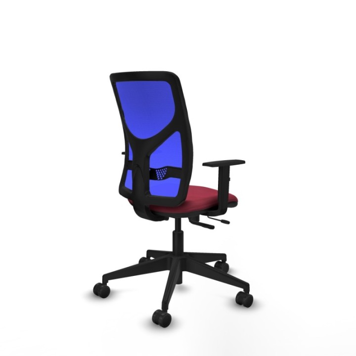 Motilla traslack malla azul bali granate brazos 1D base piramidal  ruedas 65mm nailon