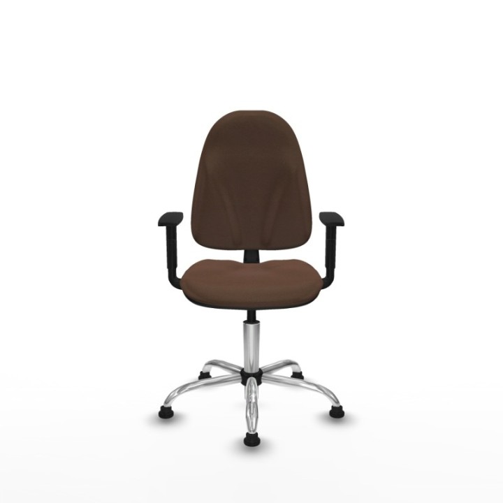 Algarra CP bali marrón oscuro brazos 1D base cromada topes