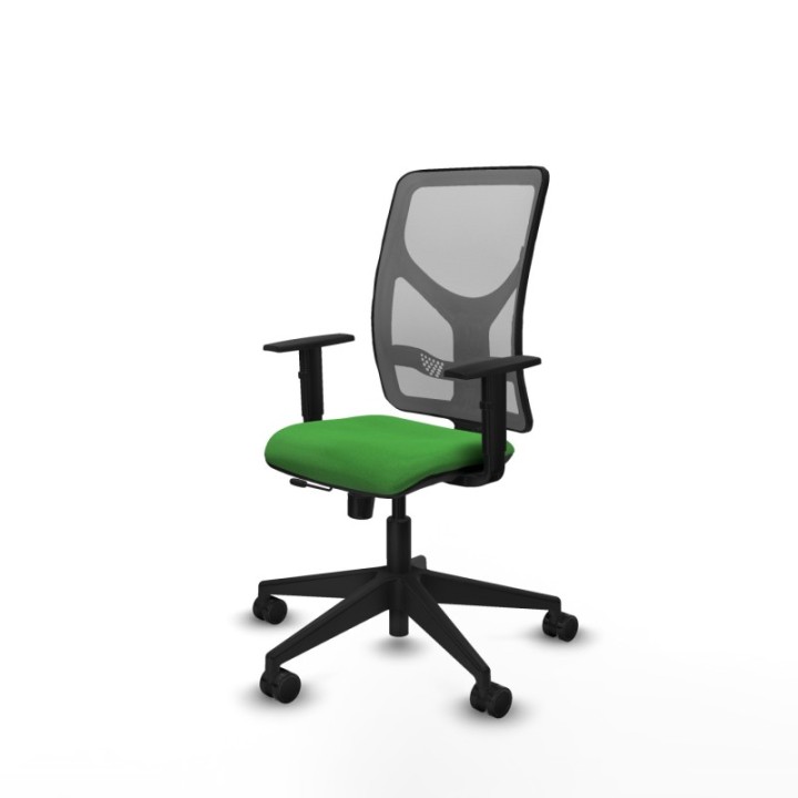 Motilla traslack malla gris bali verde brazos 1D base piramidal  ruedas 65mm nailon