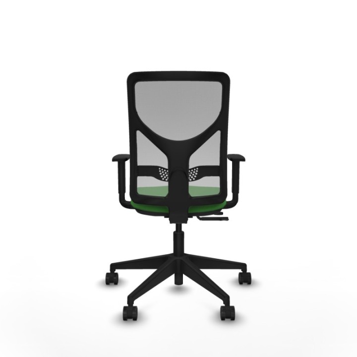 Motilla traslack malla gris bali verde brazos 1D base piramidal  ruedas 65mm nailon