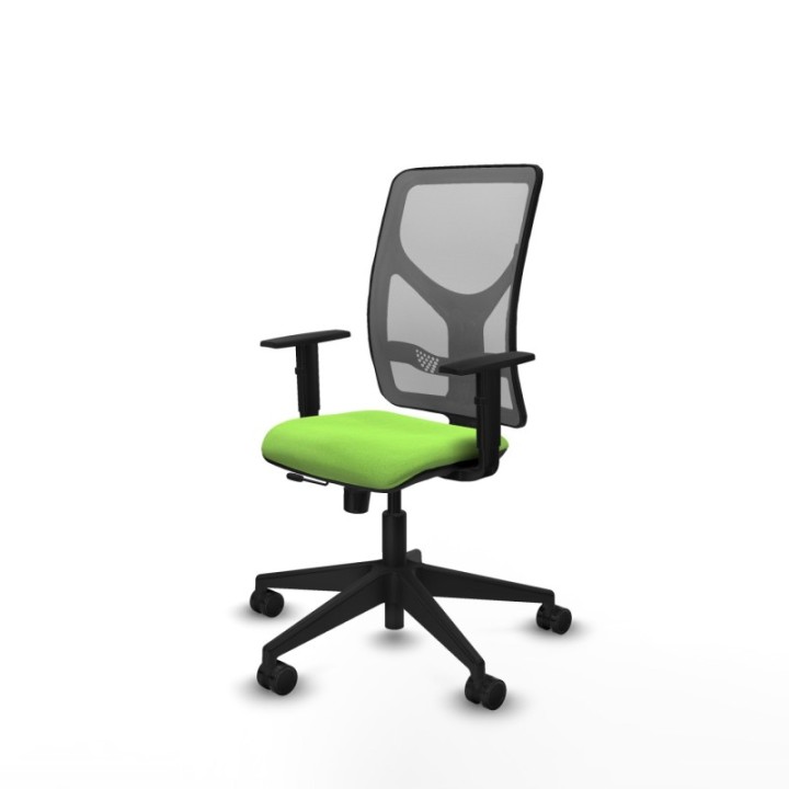 Motilla traslack malla gris bali pistacho brazos 1D base piramidal  ruedas 65mm nailon